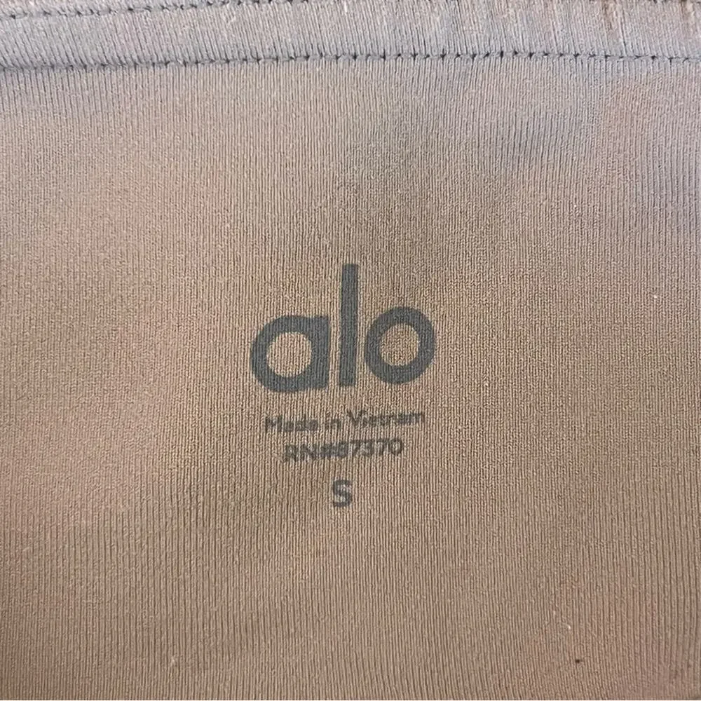 Alo Yoga Moto Gravel Gloss High Waisted Athletic Workout Gym Leggings Size S